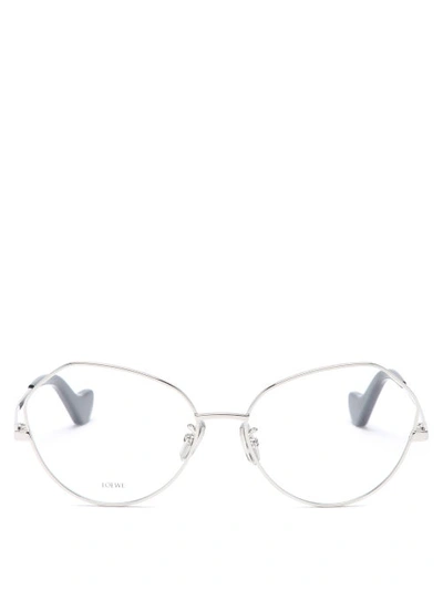 Loewe Silver Cat-eye Glasses In 016 Silver