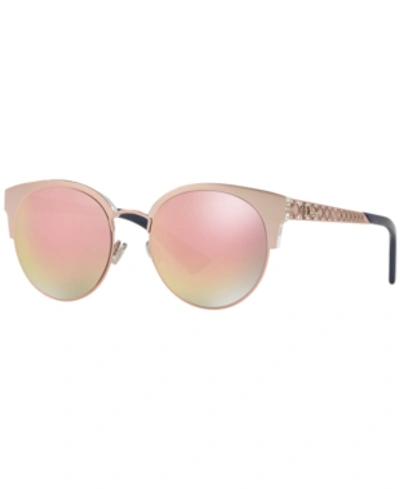 Dior Amamini Semi-rimless Mirrored Sunglasses In Pink