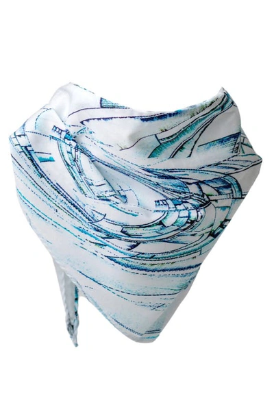 Robert Graham Abstract Bandana In White