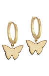 Jennifer Zeuner Mariah Huggie Hoop Earrings In Gold