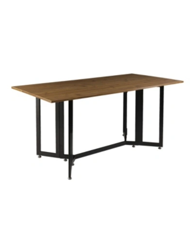 Southern Enterprises Gi Driness Drop Leaf Table In Open Brown