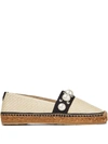 Jimmy Choo Dru Embellished Woven Raffia Espadrilles In Beige