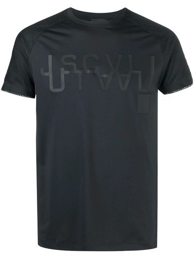 Just Cavalli Mesh Shoulder T-shirt In Black