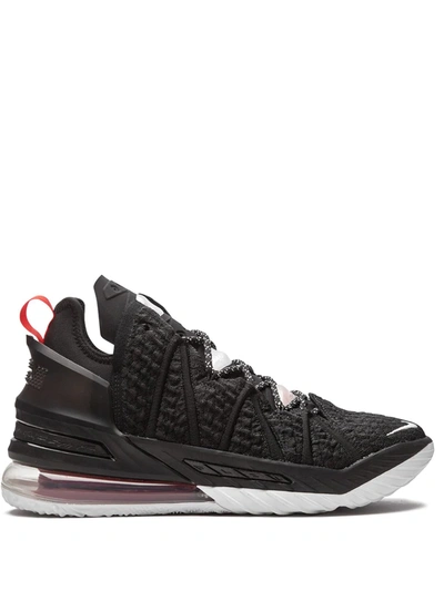 Nike Lebron 18 High-top Trainers In Black/white/university Red