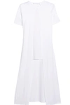 Rosetta Getty Split-front Short-sleeve Cotton Rib Jersey T-shirt In White