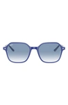 Ray Ban 53mm Gradient Square Sunglasses In Blue/ Blue Gradient