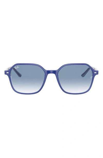 Ray Ban 53mm Gradient Square Sunglasses In Blue/ Blue Gradient