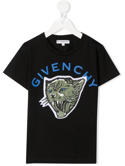 Givenchy Kids' Logo-print Cotton T-shirt In Black