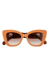 Fendi 52mm Sunglasses In Orange Havana/ Brown Gradient