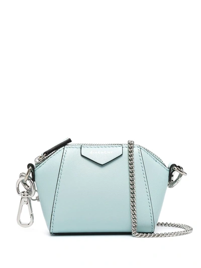 Givenchy Baby Antigona Calfskin Leather Bag In Acqua Marine