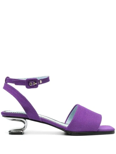 Nicole Saldaã±a Amanda Canvas Sandals In Purple
