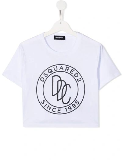 Dsquared2 Teen Logo-print T-shirt In White
