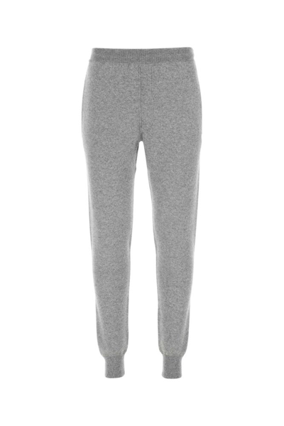 Prada Cashmere Knitted Track Pants In Gray