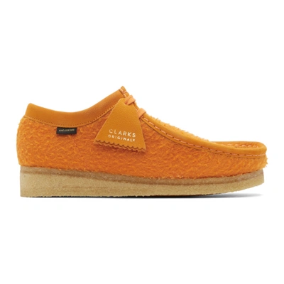 Aimé Leon Dore Orange Clarks Originals Edition Wool Wallabee Boots