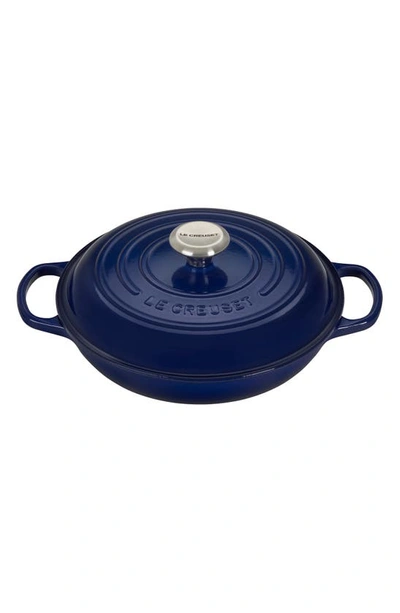 Le Creuset Signature 2.25-quart Enameled Cast Iron Braiser In Indigo