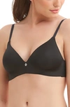 Montelle Intimates Wireless Convertible T-shirt Bra In Black