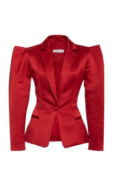 Aliã©tte Low Cut  Suit Jacket In Red