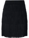 Stella Mccartney Tiered Fringe Mini Skirt, Black