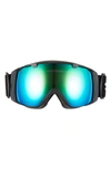 Smith Sport I/o 182mm Snow Goggles In Black/ Sun Green Mirror