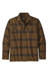 Patagonia Fjord Regular Fit Organic Cotton Flannel Shirt In Owl Brown