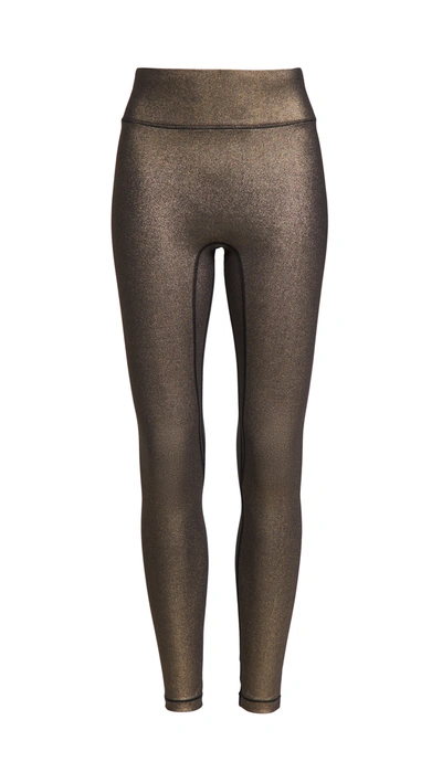 All Access Center Stage Leggings In Gold Foil