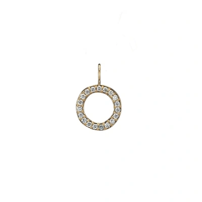 Ali Grace Jewelry Small Round Open Gold & Diamond Charm