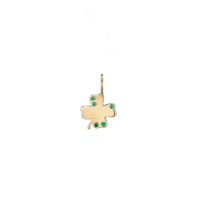 Ali Grace Jewelry Gold & Emeralds Four Leaf Clover Charm