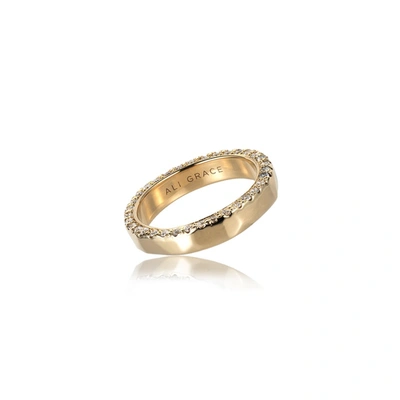 Ali Grace Jewelry Gold & Diamond Channel Ring