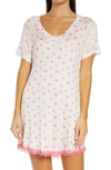 Honeydew Intimates All American Sleep Shirt In Petal Pink Lips