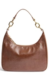 House Of Want Newbie Vegan Leather Shoulder Bag In Chocolate Lizard