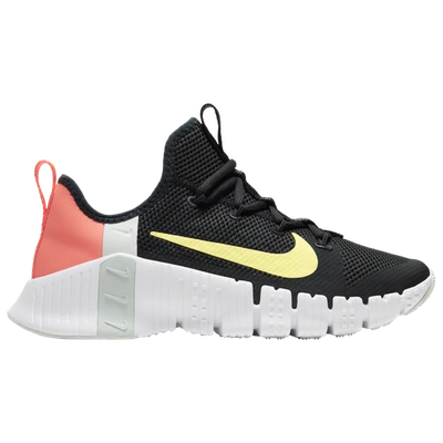 Nike Free Metcon 3 Dk Smoke Grey/lt Zitron Cj6314-020 Women's In Dark Smoke Grey,bright Mango,barely Green,light Zitron