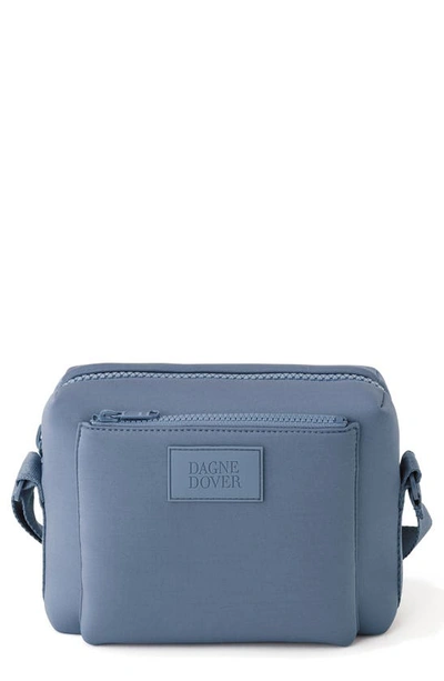 Dagne Dover Micah Water Resistant Neoprene Crossbody Bag In Ash Blue