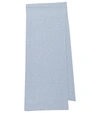 Ganni Recycled Wool-blend Scarf In Blue