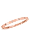 Roberto Coin 18k Rose Gold Love In Verona Diamond Bangle Bracelet