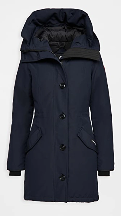 Canada Goose Rossclair Parka In Atlantic Navy