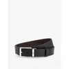 Montblanc Reversible Calfskin Leather Belt In Neutral