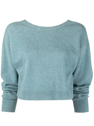 Remain Valcyrie Knit Merino Wool V-back Sweater In Blue