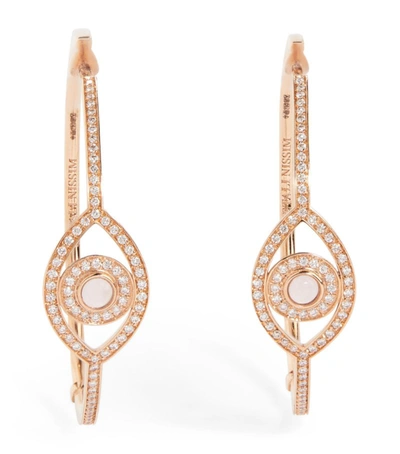 Netali Nissim Rose Gold And Diamond Protected Earrings