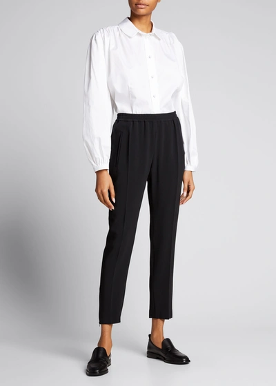 Stella Mccartney Tamara Relaxed Tapered Track Pants With Elastic Waist In Black