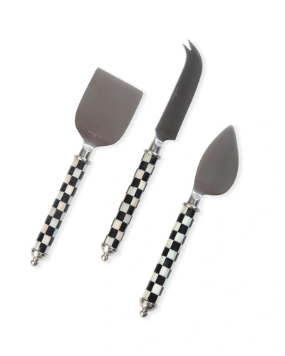 Mackenzie-childs Supper Club Courtly Check Cheese Knife Set