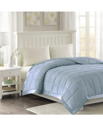 Luxlen Microfiber Blanket With Satin Edge, King Bedding In Gray