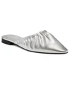 Vince Camuto Women's Pressen Ruched Mules Women's Shoes In Silver