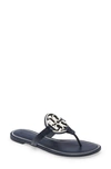 Tory Burch Metal Miller Sandal In Perfect Navy/ivory/navy