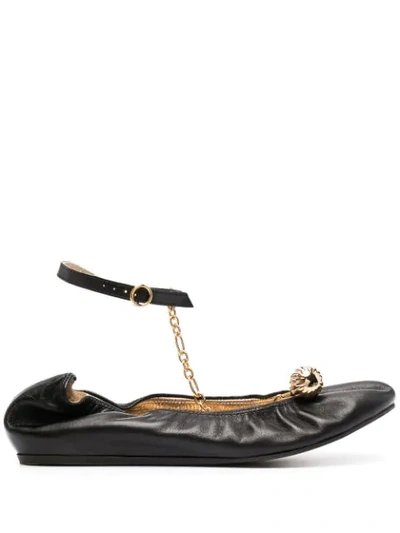 Lanvin Arpège-embellished Ballerina Shoes In Black