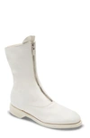 Guidi Front Zip Army Boot In White