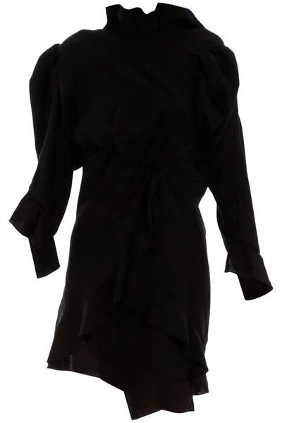 Balenciaga Ruffled Dress In Black