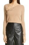 Altuzarra Minamoto Button-embellished Cashmere Sweater In Biscotti