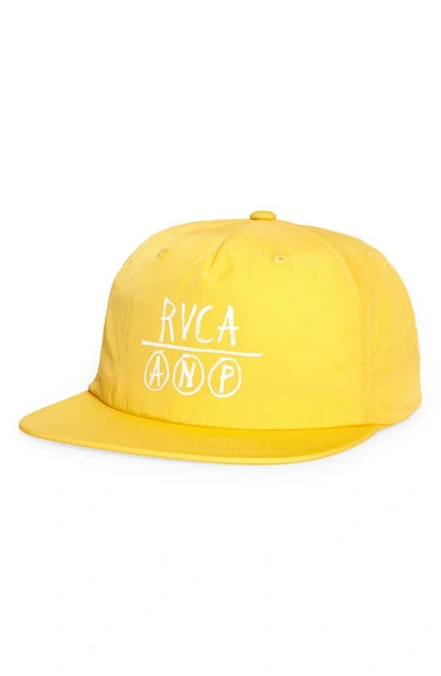 Rvca Anp Graphic Cap In Yellow/white