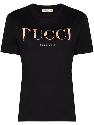 Pucci Logo-print Crew-neck T-shirt In Black
