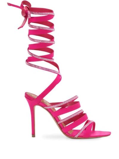 Fenty Ribbon Ropes 105mm Sandals In Pink